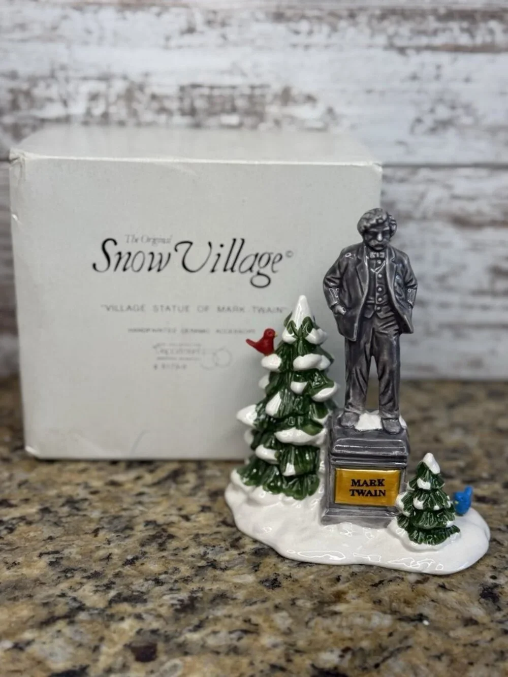 Department 56 The Original Snow Village Statue Of Mark Twain #5173-0